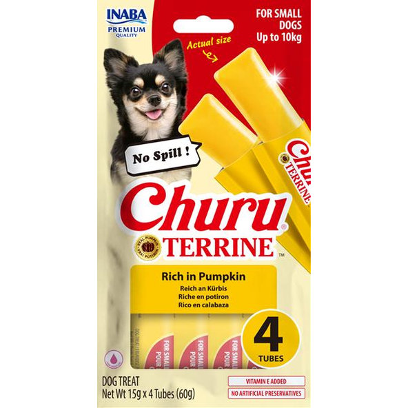 Inaba Churu Terrine dog maškrta pre psy tekvica 4x15 g