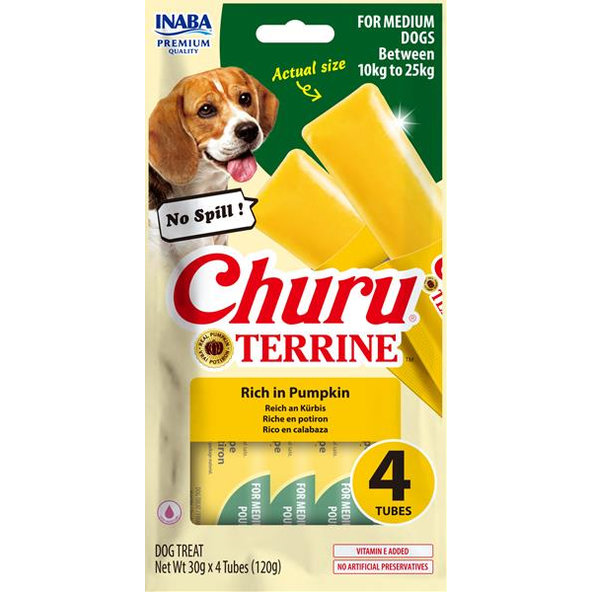 Inaba Churu Terrine dog maškrta pre psy tekvica 4x30 g