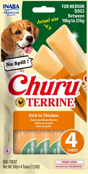 Inaba Churu Terrine dog maškrta pre psy kura 4x30 g