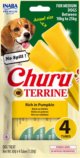 Inaba Churu Terrine dog maškrta pre psy tekvica 4x30 g