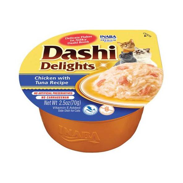 Inaba Dashi Delights cat Kura s tuniakom vaničky pre mačky 6x70g