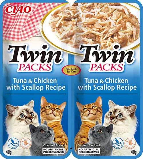 Twin Packs Tuna & Chicken in Scallop Broth 80 g
