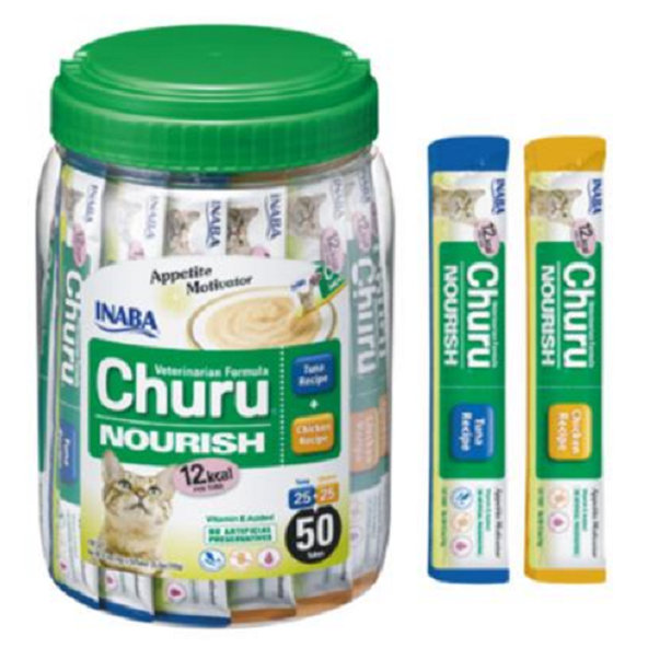 Inaba Vet Churu Nourish cat Kura a Tuniak maškrta pre mačky 50túb 700g