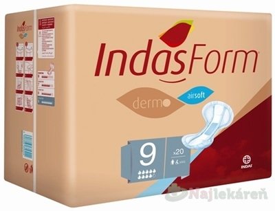 IndasForm 9 L plienky vkladacie anatomické 20 ks kúpite na Najlekaren.eu