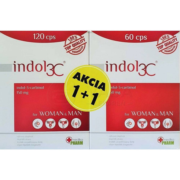 Indol3C proti HPV AKCIA set 120+60 zadarmo (180 kapsúl)
