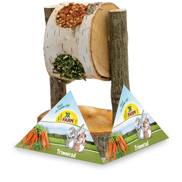 JR FARM drevený otočný kruh s krmivom pre králiky a hlodavce 200g