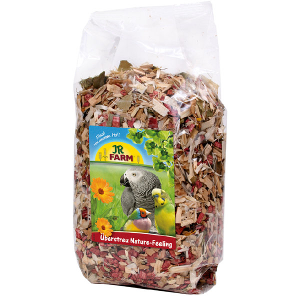 JR FARM prírodná podstielka pre papagáje 500g