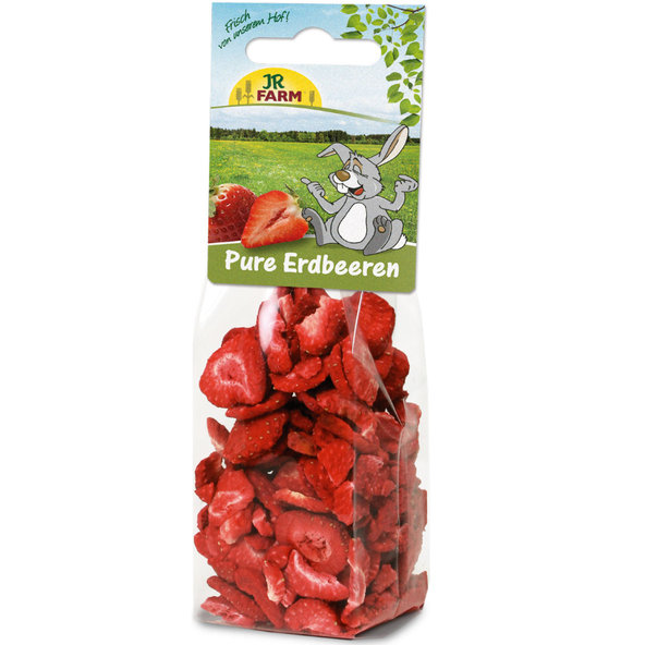 JR FARM pravé sušené jahody pre králiky a morčatá 20g