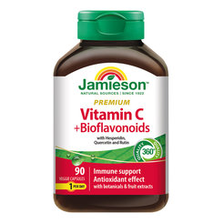Jamieson vitamín C premium komplex s obsahom bioflavonoidov 90 kapsúl
