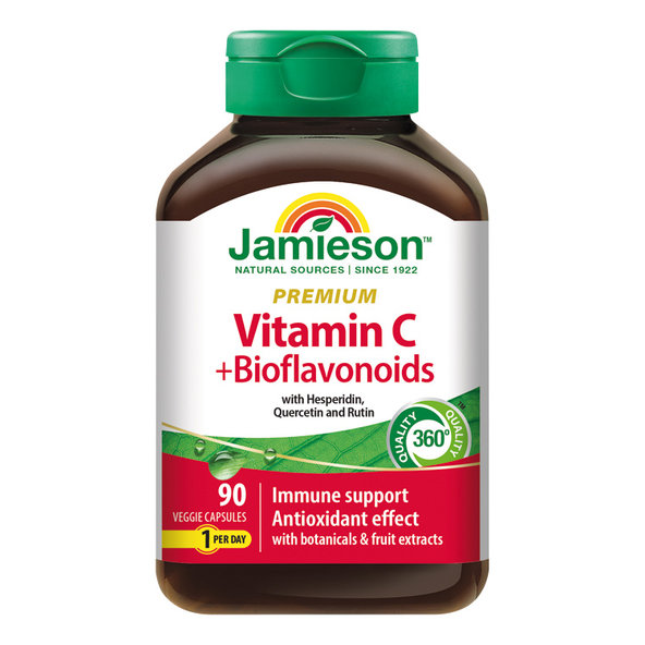 Jamieson vitamín C premium komplex s obsahom bioflavonoidov 90 kapsúl