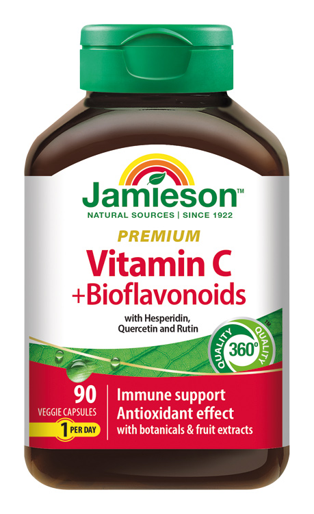 Jamieson vitamín C premium komplex s obsahom bioflavonoidov 90 kapsúl