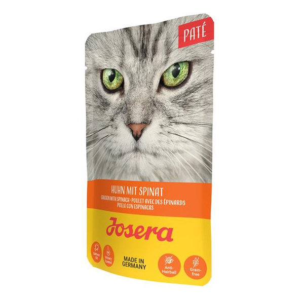 Josera Cat Paté kura so špenátom v kapsičke pre mačky 85g