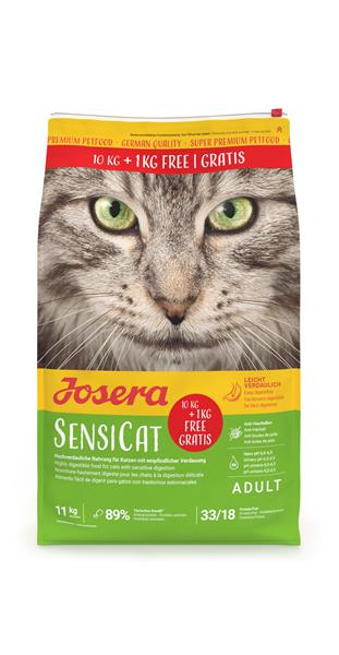 Josera Cat Sensicat granule pre mačky 10 kg + 1 kg