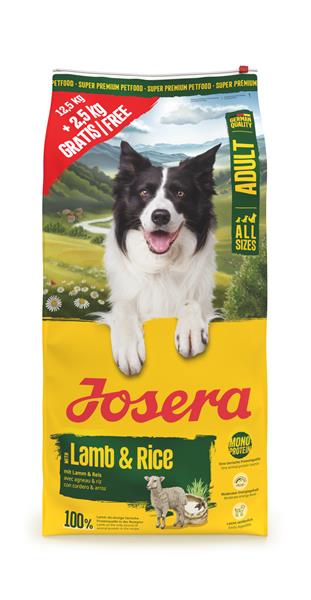 Josera Dog Lamb & Rice granule pre psy 12,5 kg + 2,5 kg