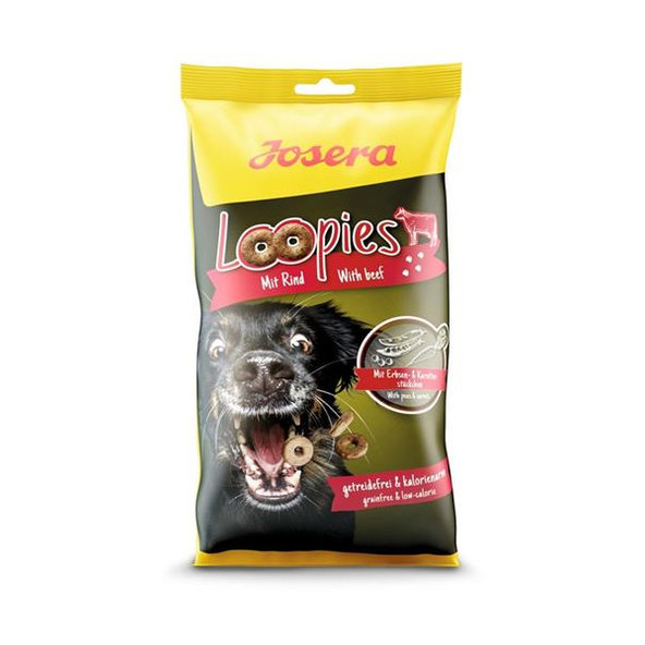 Josera Dog Loopies maškrta s hovädzím mäsom pre psy 150g