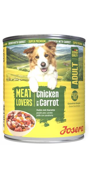 Josera Dog Meat Lovers Chicken with Carrot konzerva pre psy kura a mrkva 400 g