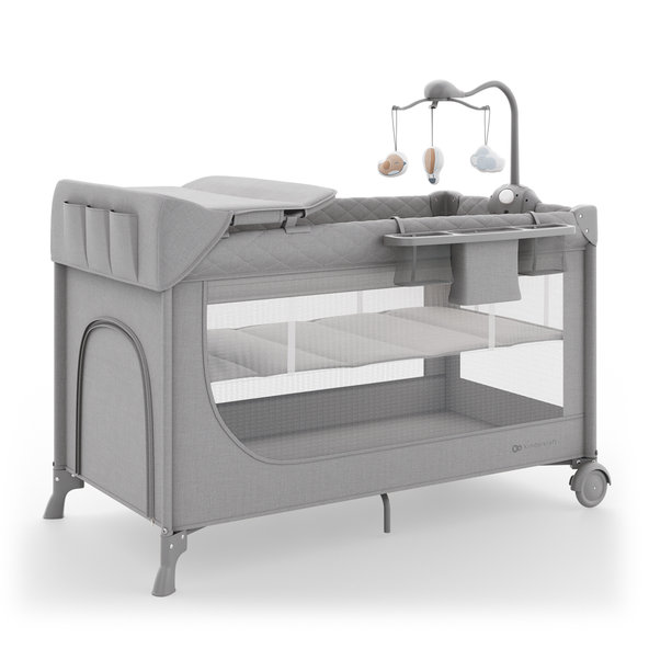 KINDERKRAFT Postieľka cestovná s príslušenstvom Leody Up Grey