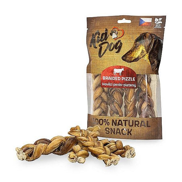 KD Natural Snack, hovädzí penis pletený 12 cm/ 200g