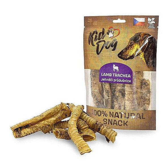 KD Natural Snack, jahňacia priedušnica (hrtan) 10 - 12 cm/ 100g