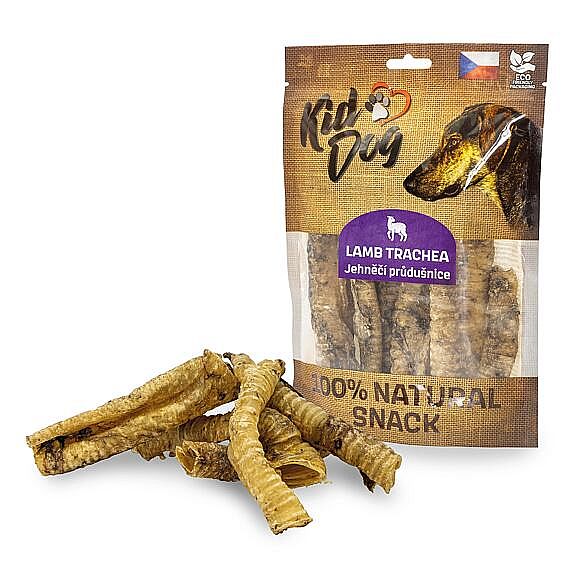 E-shop KD Natural Snack, jahňacia priedušnica (hrtan) 10 - 12 cm/ 100g
