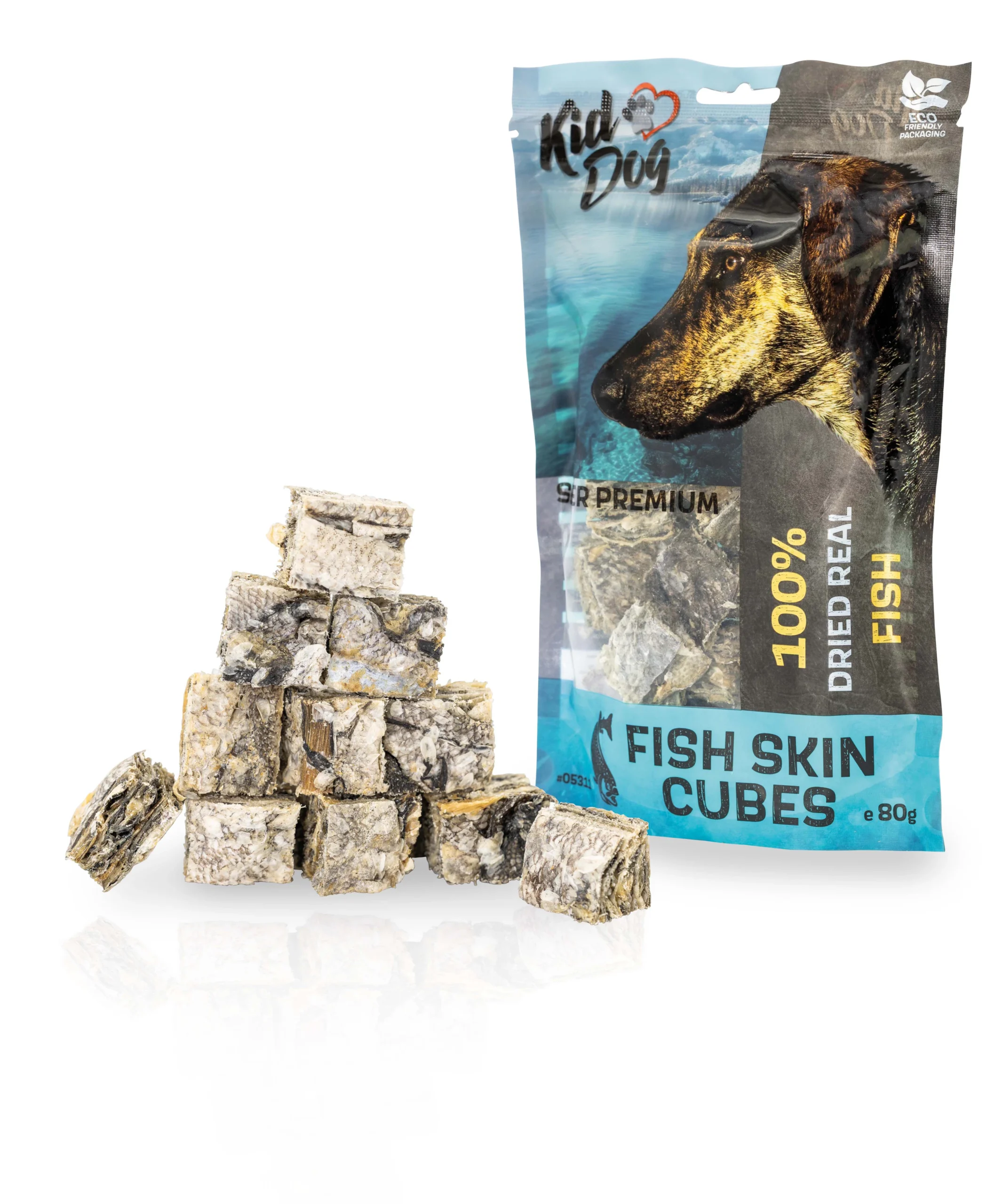 KD SUPER PREMIUM 100% kocky z kože z tresky 80 g