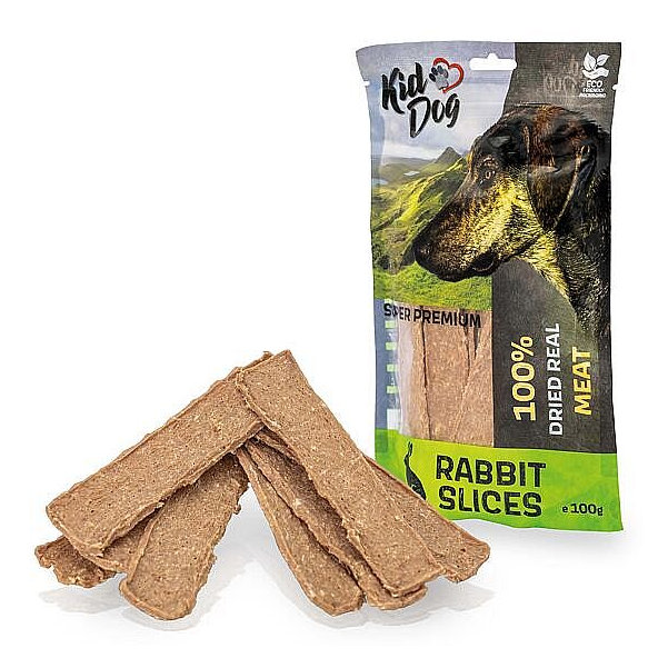 KD SUPER PREMIUM 100% králik mäso plátky bez aditív 100 g