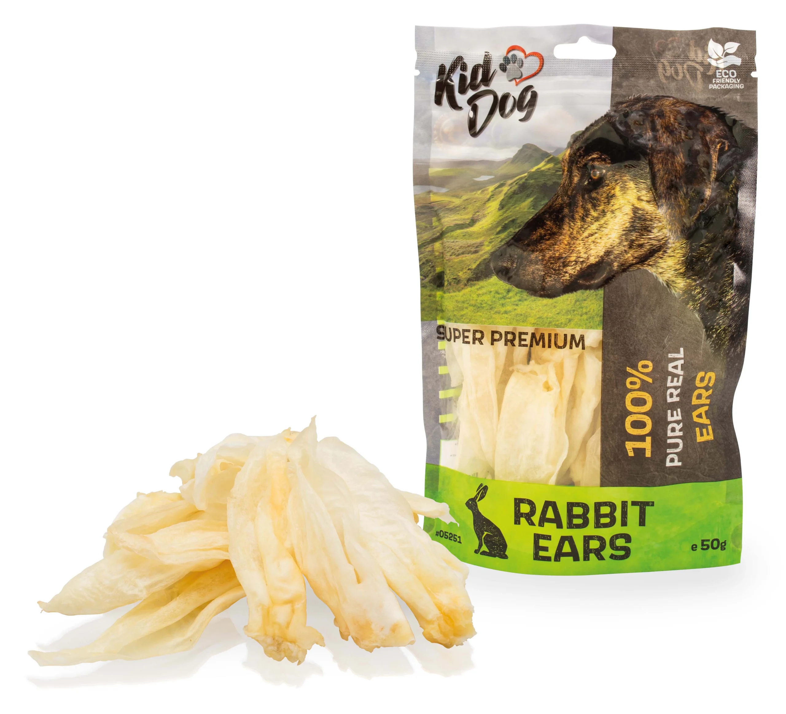 KD SUPER PREMIUM 100% prírodné králičie uši 50g