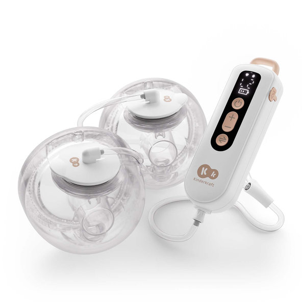 KINDERKRAFT Odsávačka mlieka Double Hands-free Gentle Flow Gold