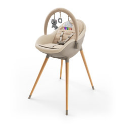KINDERKRAFT Jedálenská stolička a lehátko Fini Up 3v1 Beige