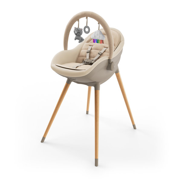 KINDERKRAFT Jedálenská stolička a lehátko Fini Up 3v1 Beige