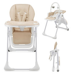 Kinderkraft stolička jedálenská Tummie beige