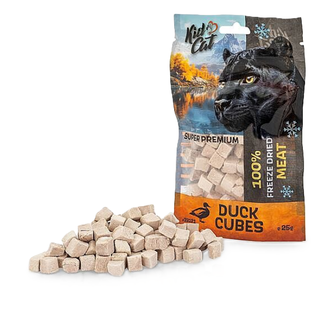 KIDCAT SUPER PREMIUM 100% mrazom sušené kačacie mäso pre mačky 25 g