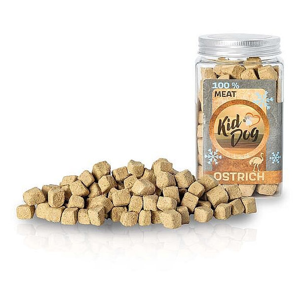 KIDDOG Super Premium 100% čisté pštrosie mäso sušené mrazom 100 g