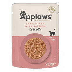 Kapsička APPLAWS Cat Tuna fillet with Salmon 70g in broth