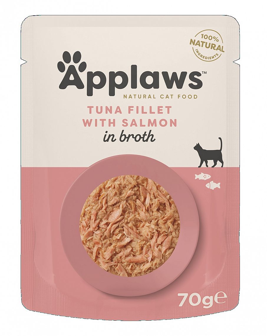 Kapsička APPLAWS Cat Tuna fillet with Salmon 70g in broth