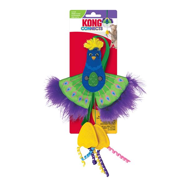 E-shop Kong Cat Connects™ Peacock Páv farebný polyester hračka pre mačky