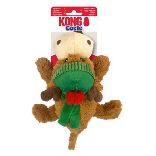 Kong Dog Holiday Cozie Reindeer s pískatkom, polyester, M hračka pre psy