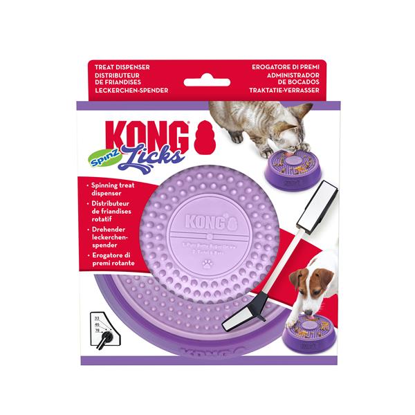 E-shop Kong Dog Licks Spinz otočná olizovacia podložka S PP- polypropylene hračka pre psy