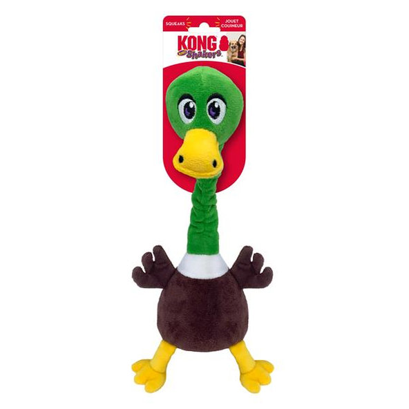 Kong Dog Shakers Bobz Mallard kačica s pískatkom polyester hračka pre psy M