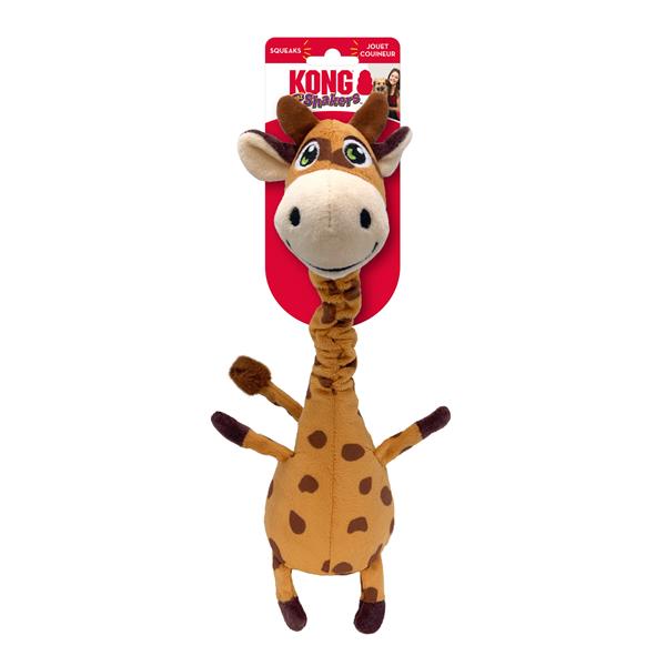 E-shop Kong Dog Shakers Bobz Mallard žirafa s pískatkom polyester M hračka pre psy