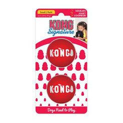 Kong Dog Signature Lopta červená, guma termoplastická, L hračka pre psy 2 ks