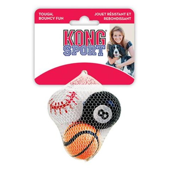Kong Dog Sport Lopta malá tenis, guma vulkanizovaná, S hračka pre psy 3 ks