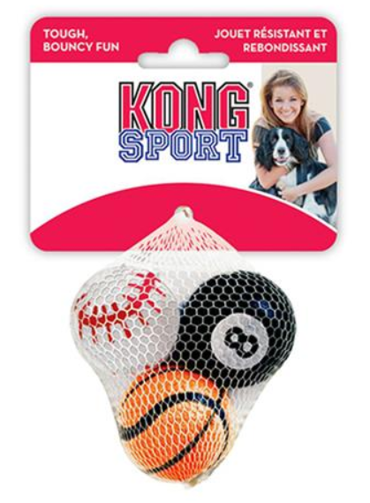 Kong Hračka tenis Sport Míč malý mix 3 ks small