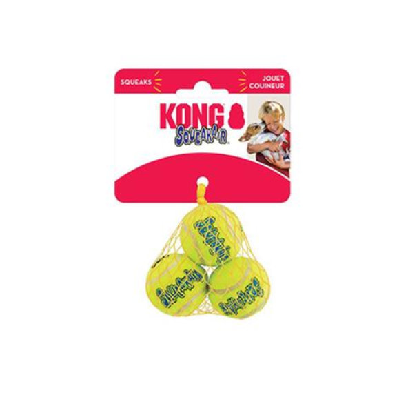 Kong Dog SqueakAir Lopta s pískatkom tenis, guma vulkanizovaná, M hračka pre psy 3 ks