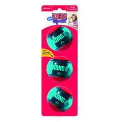 Kong Dog Squeezz Action Lopta s pískatkom, guma termoplastická, M hračka pre psy 3 ks