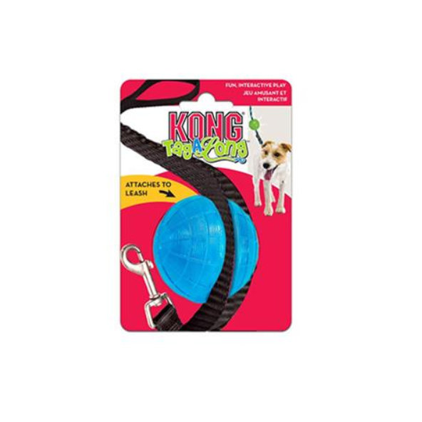 Kong Dog TagALong Lopta na vodítko, guma termoplastická, M hračka pre psy