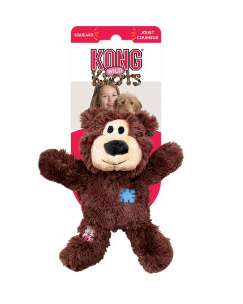 E-shop Kong Dog Wild Knots Preťahovadlo Medvedík s pískatkom, polyester, hračka pre psy S/M
