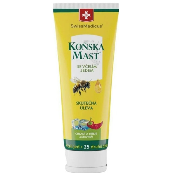 SwissMedicus KONSKÁ MASŤ SO VČELÍM JEDOM 25 druhov bylín 75ml