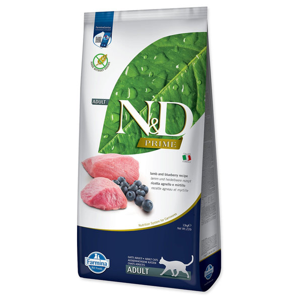 Krmivo N&D Cat Prime Lamb & Blueberry granule pre mačky 10kg