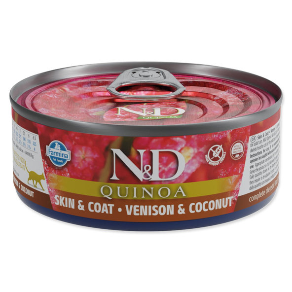 Konzerva N&D Cat Quinoa Venison & Coconut 70g